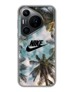 Чехол для Huawei Pura 70 PRO с картинкой «Тропический принт Nike» Чехол для Huawei Pura 70 PRO с картинкой «Тропический принт Nike»
