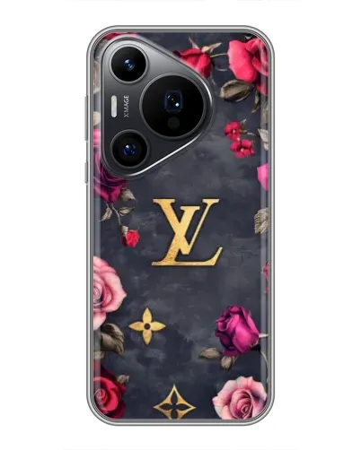 Чехол для Huawei Pura 70 PRO с картинкой «Цветочный Louis Vuitton»