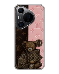 Чехол для Huawei Pura 70 PRO с картинкой «Мишка в стиле LV»