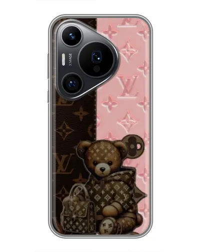 Чехол для Huawei Pura 70 PRO с картинкой «Мишка в стиле LV»