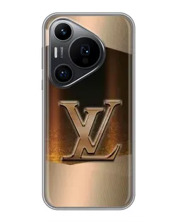 Чехол для Huawei Pura 70 PRO с картинкой «LV — золотое сияние»