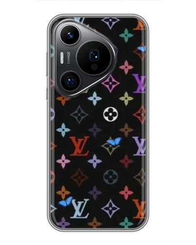 Чехол для Huawei Pura 70 PRO с картинкой «Цветная монограмма LV»