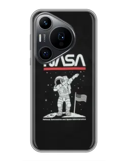 Чохол для Huawei Pura 70 PRO з картинкою «NASA — крокуємо по Місяцю»