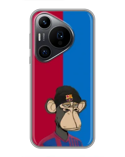 Чохол для Huawei Pura 70 PRO з картинкою «Bored Ape — фанат Барси» Чохол для Huawei Pura 70 PRO з картинкою «Bored Ape — фанат Барси»