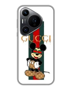 Чохол для Huawei Pura 70 PRO з картинкою «Міккі Маус Gucci — смуги»