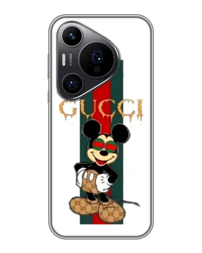Чохол для Huawei Pura 70 PRO з картинкою «Міккі Маус Gucci — смуги» Чохол для Huawei Pura 70 PRO з картинкою «Міккі Маус Gucci — смуги»