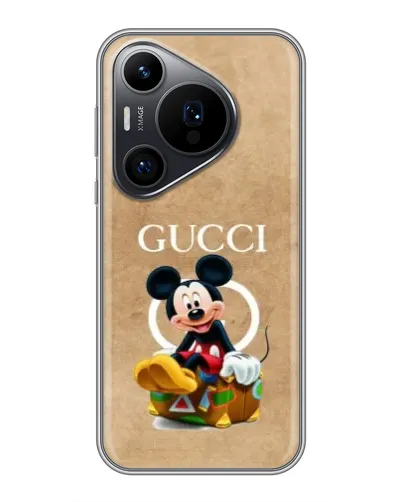 Чохол для Huawei Pura 70 PRO з картинкою «Міккі Маус Gucci — крафт» Чохол для Huawei Pura 70 PRO з картинкою «Міккі Маус Gucci — крафт»