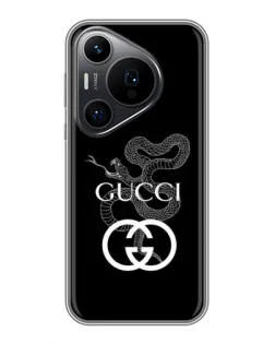 Чохол для Huawei Pura 70 PRO з картинкою «Gucci — срібна змія»