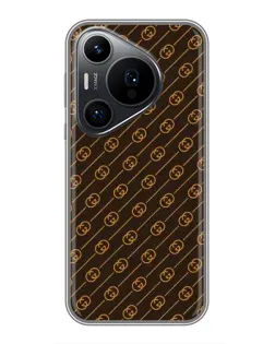 Чохол для Huawei Pura 70 PRO з картинкою «Gucci — золоті діагоналі»