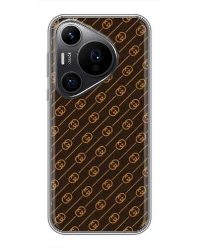 Чохол для Huawei Pura 70 PRO з картинкою «Gucci — золоті діагоналі» Чохол для Huawei Pura 70 PRO з картинкою «Gucci — золоті діагоналі»
