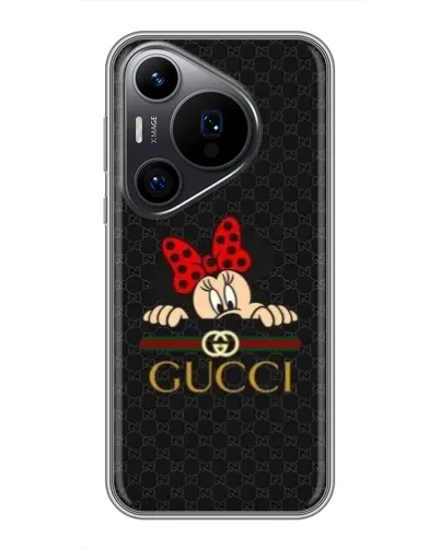 Чохол для Huawei Pura 70 PRO з картинкою «Мінні Маус Gucci — чорний» Чохол для Huawei Pura 70 PRO з картинкою «Мінні Маус Gucci — чорний»