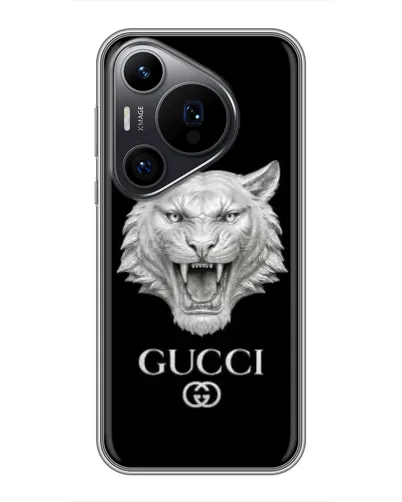 Чехол для Huawei Pura 70 PRO с картинкой «Gucci — серебряный лев» Чехол для Huawei Pura 70 PRO с картинкой «Gucci — серебряный лев»