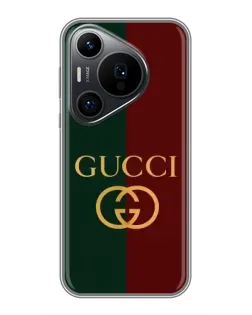 Чехол для Huawei Pura 70 PRO с картинкой «Gucci — темно-зеленый градиент»