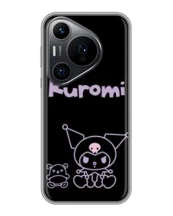Чохол для Huawei Pura 70 PRO з картинкою «Kuromi — чорний мінімалізм»