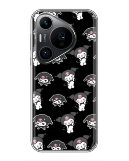 Чохол для Huawei Pura 70 PRO з картинкою «Чорний паттерн Kuromi»