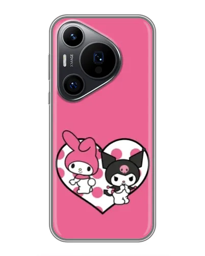 Чохол для Huawei Pura 70 PRO з картинкою «Kuromi та My Melody» Чохол для Huawei Pura 70 PRO з картинкою «Kuromi та My Melody»