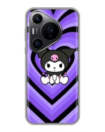 Чохол для Huawei Pura 70 PRO з картинкою «Kuromi та фіолетові серця» Чохол для Huawei Pura 70 PRO з картинкою «Kuromi та фіолетові серця»