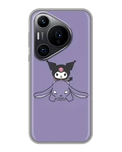Чохол для Huawei Pura 70 PRO з картинкою «Kuromi на ліловому фоні»