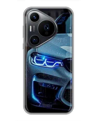 Чохол для Huawei Pura 70 PRO з картинкою «Погляд BMW з синіми фарами» Чохол для Huawei Pura 70 PRO з картинкою «Погляд BMW з синіми фарами»