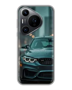 Чохол для Huawei Pura 70 PRO з картинкою «BMW у вогнях міста»