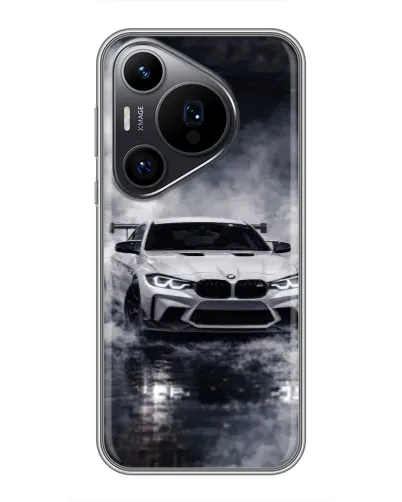 Чохол для Huawei Pura 70 PRO з картинкою «BMW крізь туман» Чохол для Huawei Pura 70 PRO з картинкою «BMW крізь туман»