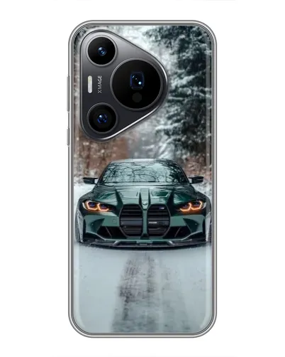 Чохол для Huawei Pura 70 PRO з картинкою «BMW у зимовому лісі» Чохол для Huawei Pura 70 PRO з картинкою «BMW у зимовому лісі»