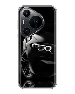 Чохол для Huawei Pura 70 PRO з картинкою «Чорна BMW — профіль»