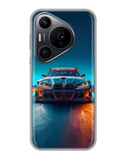 Чохол для Huawei Pura 70 PRO з картинкою «BMW — вогні неону»