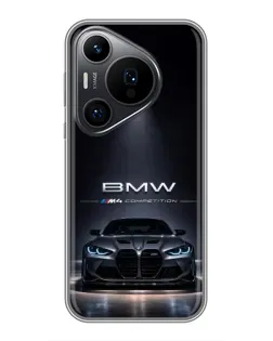 Чохол для Huawei Pura 70 PRO з картинкою «BMW крізь нічне місто»