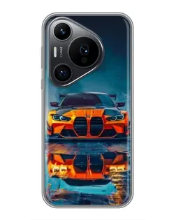 Чохол для Huawei Pura 70 PRO з картинкою «BMW — золота емблема»