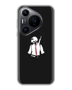 Чехол для Huawei Pura 70 PRO с картинкой «PUBG — силуэт воина»