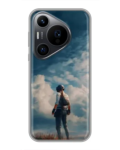 Чехол для Huawei Pura 70 PRO с картинкой «Герой PUBG на скале» Чехол для Huawei Pura 70 PRO с картинкой «Герой PUBG на скале»