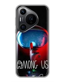 Чохол для Huawei Pura 70 PRO з картинкою «Червоний імпостер — макро»