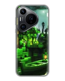 Чохол для Huawei Pura 70 PRO з картинкою «Minecraft лісовий пейзаж»