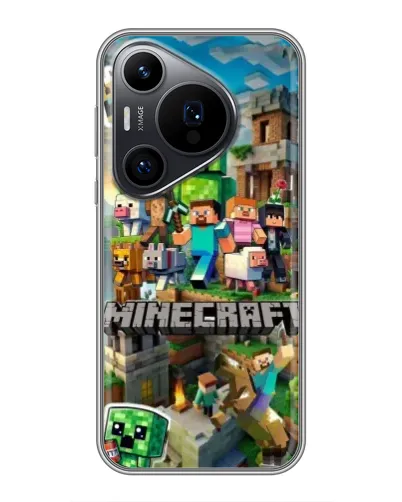 Чехол для Huawei Pura 70 PRO с картинкой «Замок Minecraft»