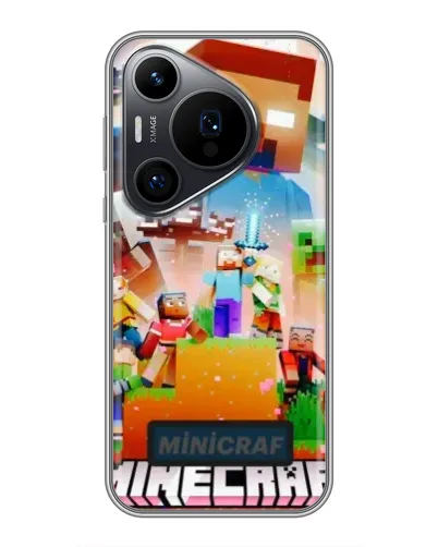 Чехол для Huawei Pura 70 PRO с картинкой «Minecraft герои игры»