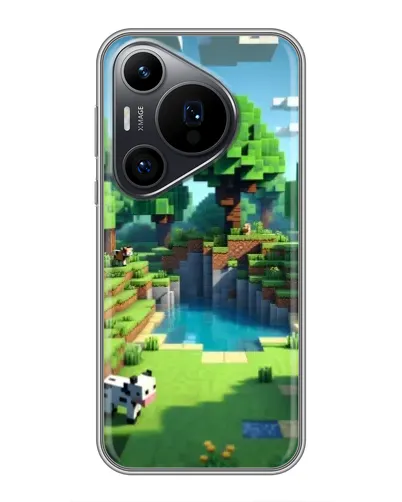 Чехол для Huawei Pura 70 PRO с картинкой «Minecraft летний день»