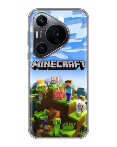 Чехол для Huawei Pura 70 PRO с картинкой «Minecraft классический мир»