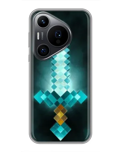 Чехол для Huawei Pura 70 PRO с картинкой «Алмазный меч неон»