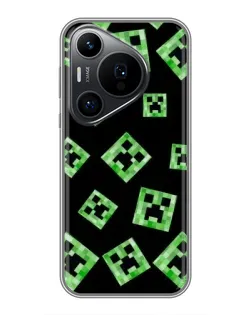 Чехол для Huawei Pura 70 PRO с картинкой «Паттерн с криперами»
