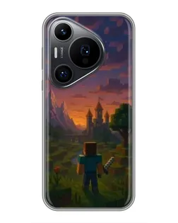Чехол для Huawei Pura 70 PRO с картинкой «Стив у башни»