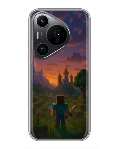 Чехол для Huawei Pura 70 PRO с картинкой «Стив у башни»