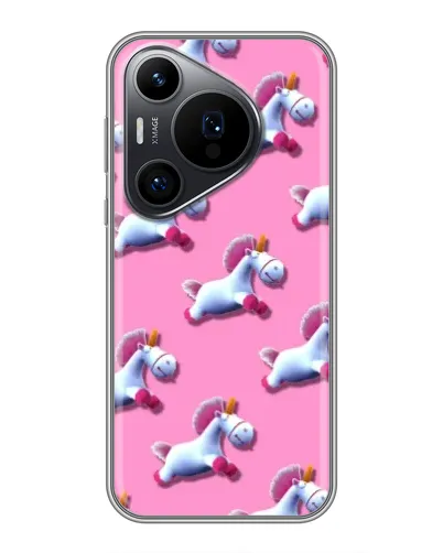 Чехол для Huawei Pura 70 PRO с картинкой «Единороги на розовом»