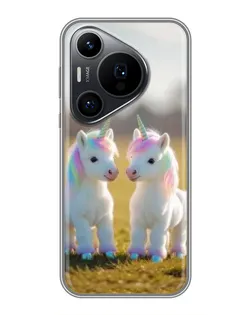 Чехол для Huawei Pura 70 PRO с картинкой «Пара единорогов»