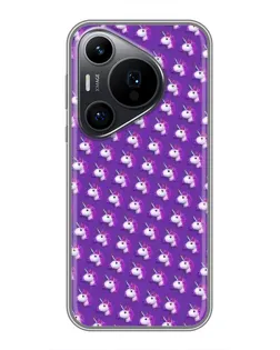 Чехол для Huawei Pura 70 PRO с картинкой «Единороги на фиолетовом»