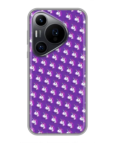 Чехол для Huawei Pura 70 PRO с картинкой «Единороги на фиолетовом»
