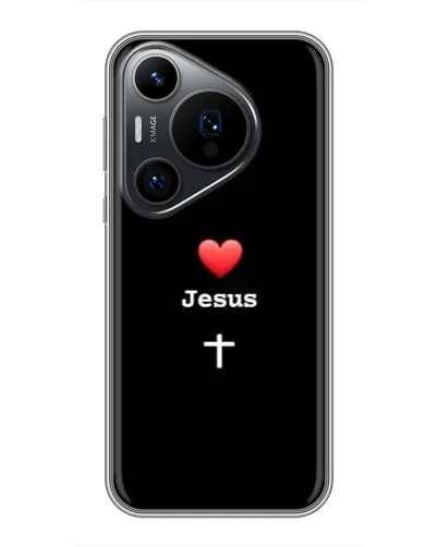 Чехол для Huawei Pura 70 PRO с картинкой «Сердце - Jesus» Чехол для Huawei Pura 70 PRO с картинкой «Сердце - Jesus»