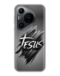 Чехол для Huawei Pura 70 PRO с картинкой «Надпись Jesus Graffiti»
