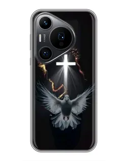 Чехол для Huawei Pura 70 PRO с картинкой «Голубь и Свет»