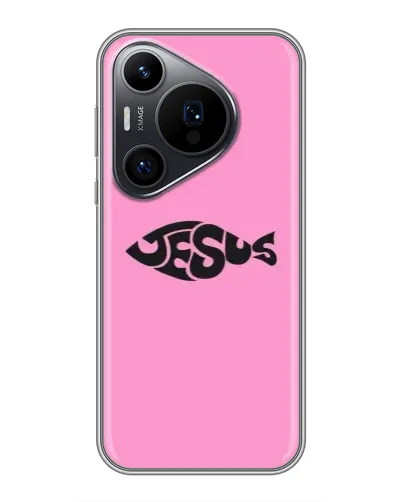 Чехол для Huawei Pura 70 PRO с картинкой «Розовый символ Jesus» Чехол для Huawei Pura 70 PRO с картинкой «Розовый символ Jesus»